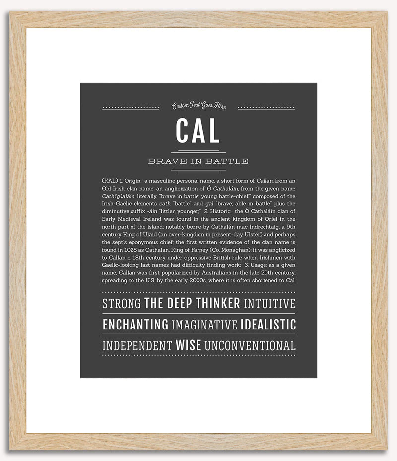 Cal | Name Art Print