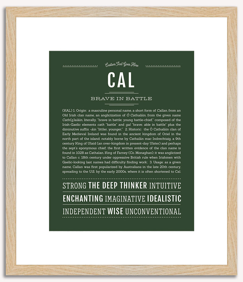 Cal | Name Art Print