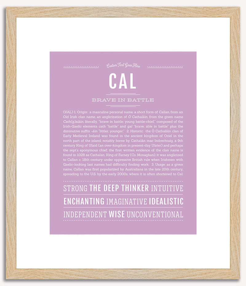 Cal | Name Art Print