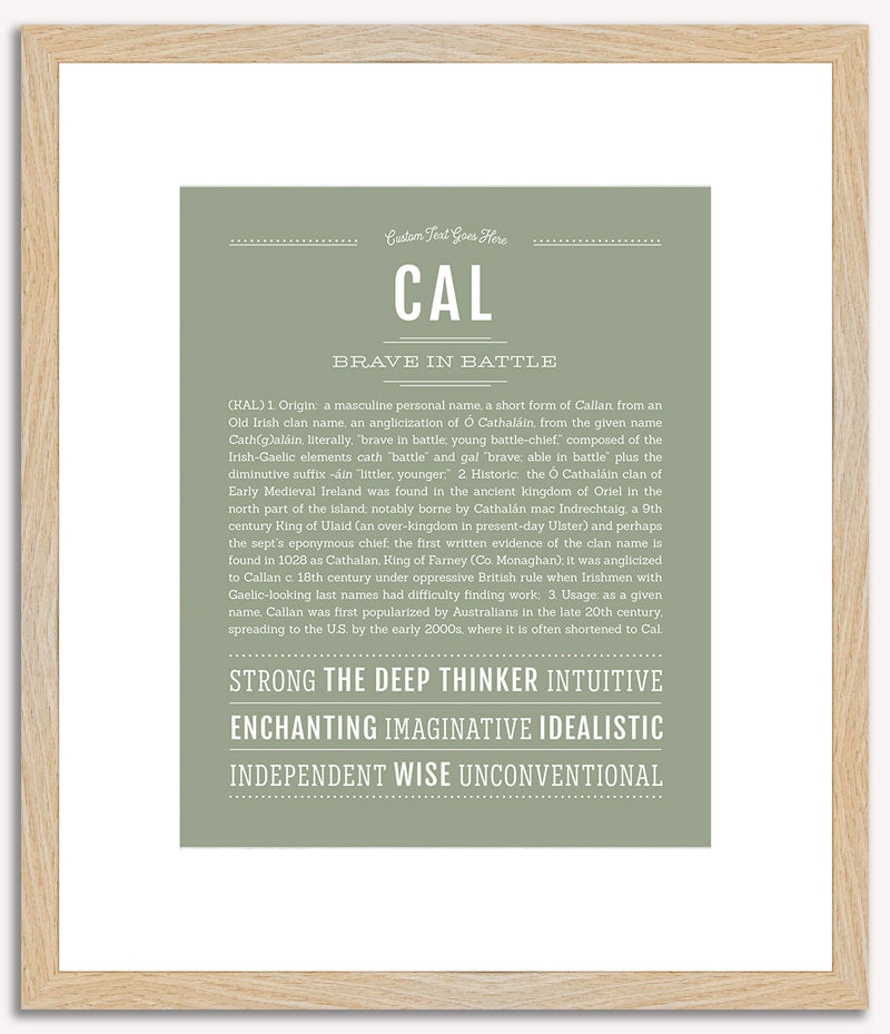 Cal | Name Art Print