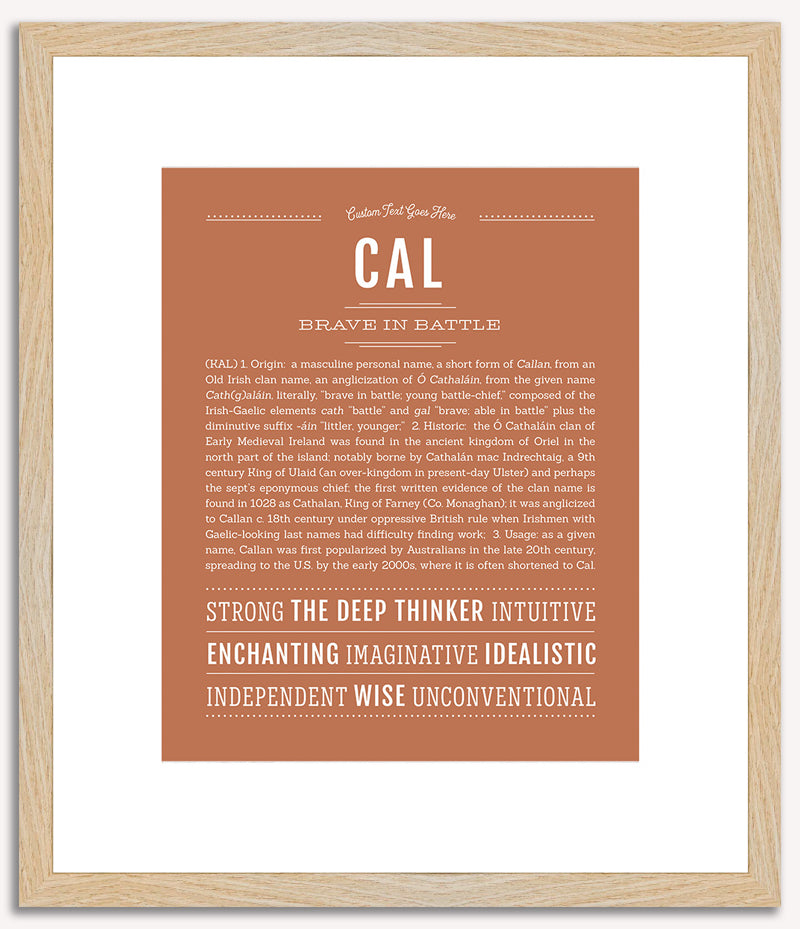 Cal | Name Art Print