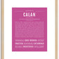 Calan | Name Art Print