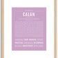 Calan | Name Art Print