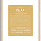 Calan | Name Art Print