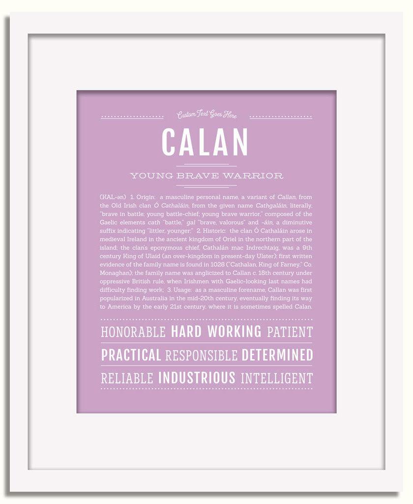 Frame Options | Lilac | White Frame, Matted