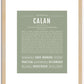 Calan | Name Art Print