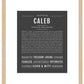 Caleb | Name Art Print