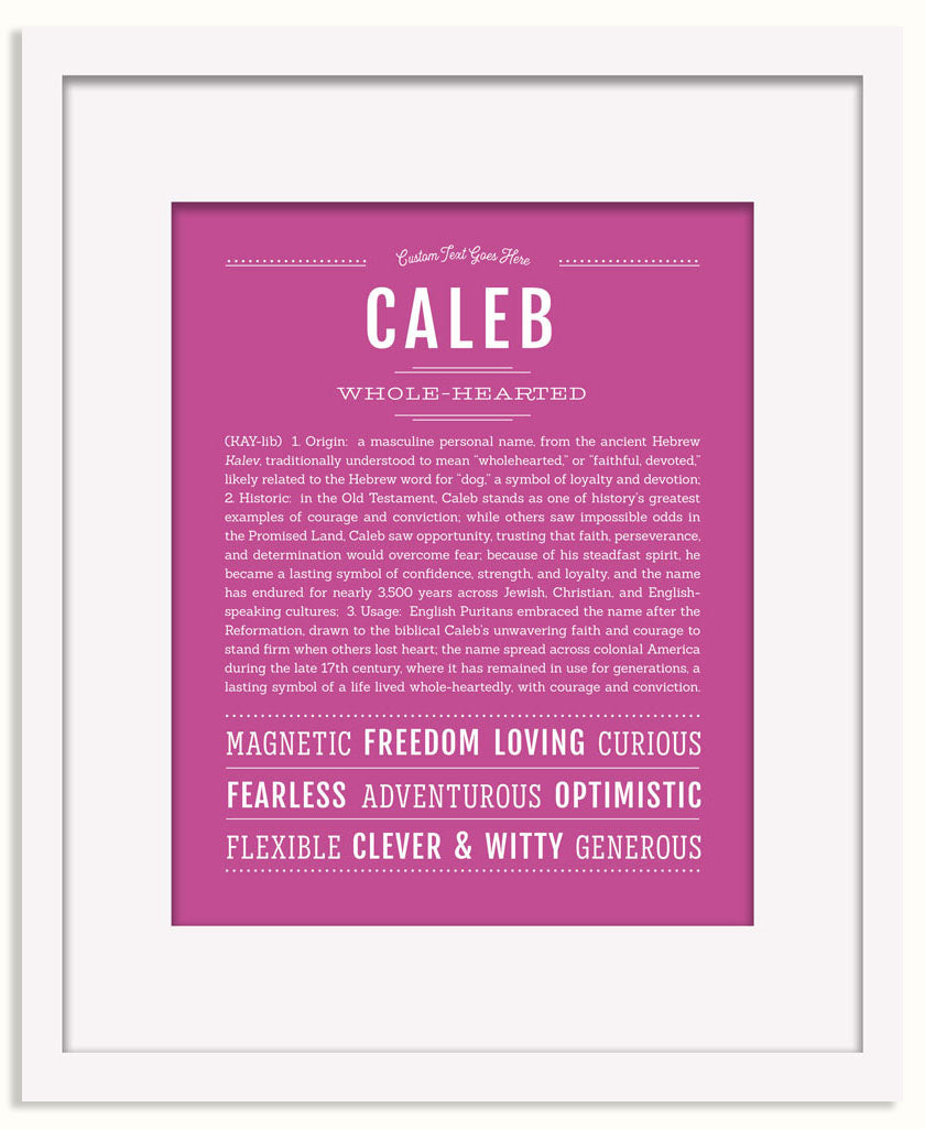 Frame Options | Dark Pink | Black Frame, Matted
