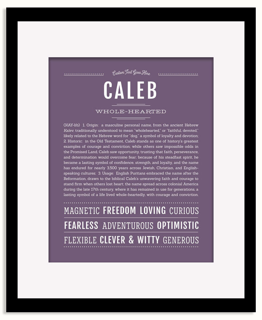 Frame Options | Deep Purple | Maple Frame, Matted