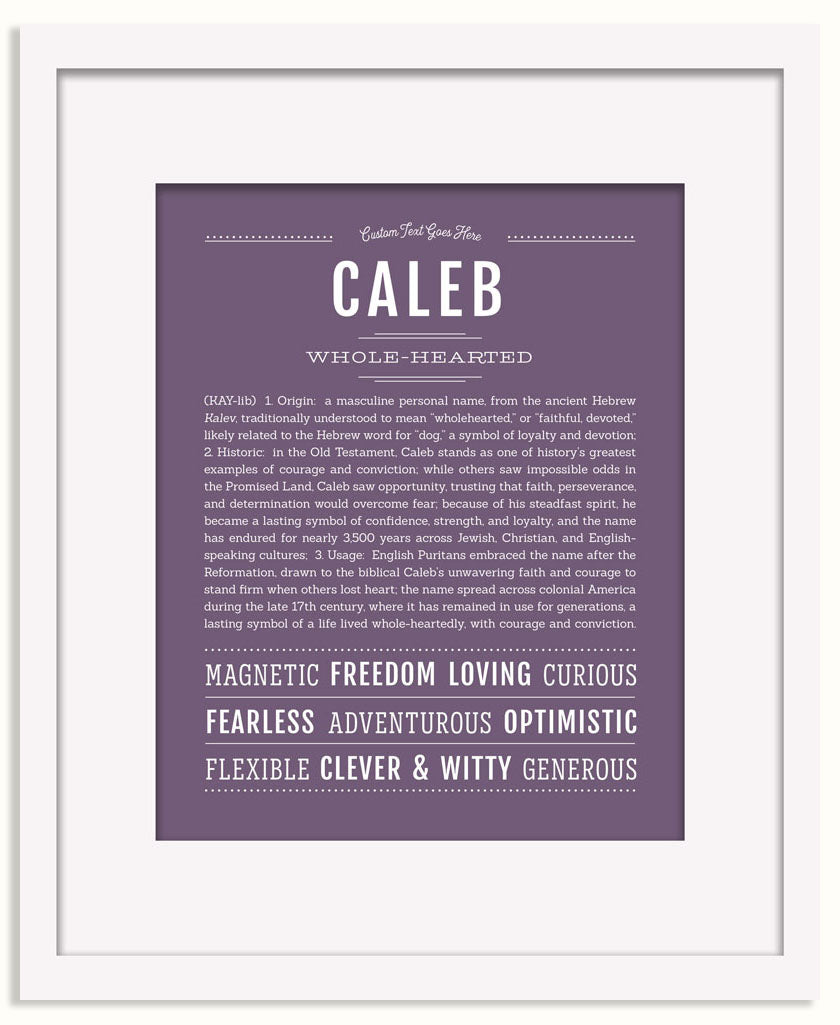 Frame Options | Deep Purple | Black Frame, Matted