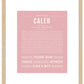 Caleb | Name Art Print