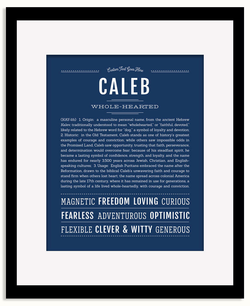 Frame Options | Midnight Blue | Maple Frame, Matted