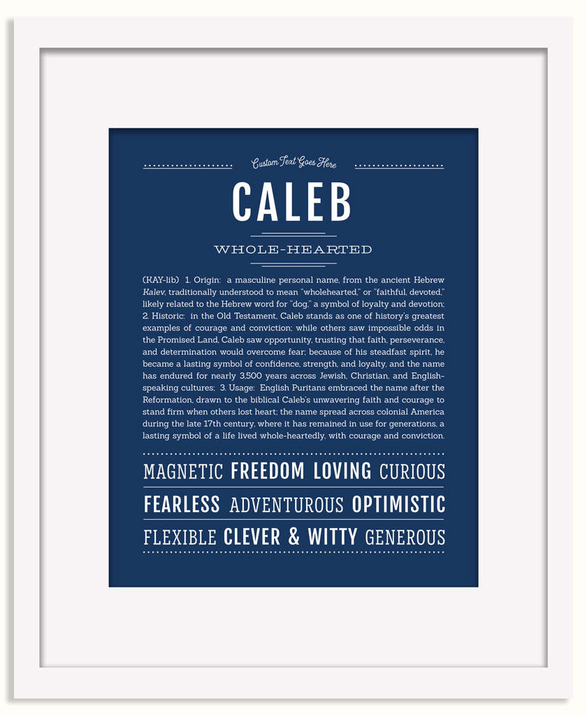 Frame Options | Midnight Blue | Black Frame, Matted