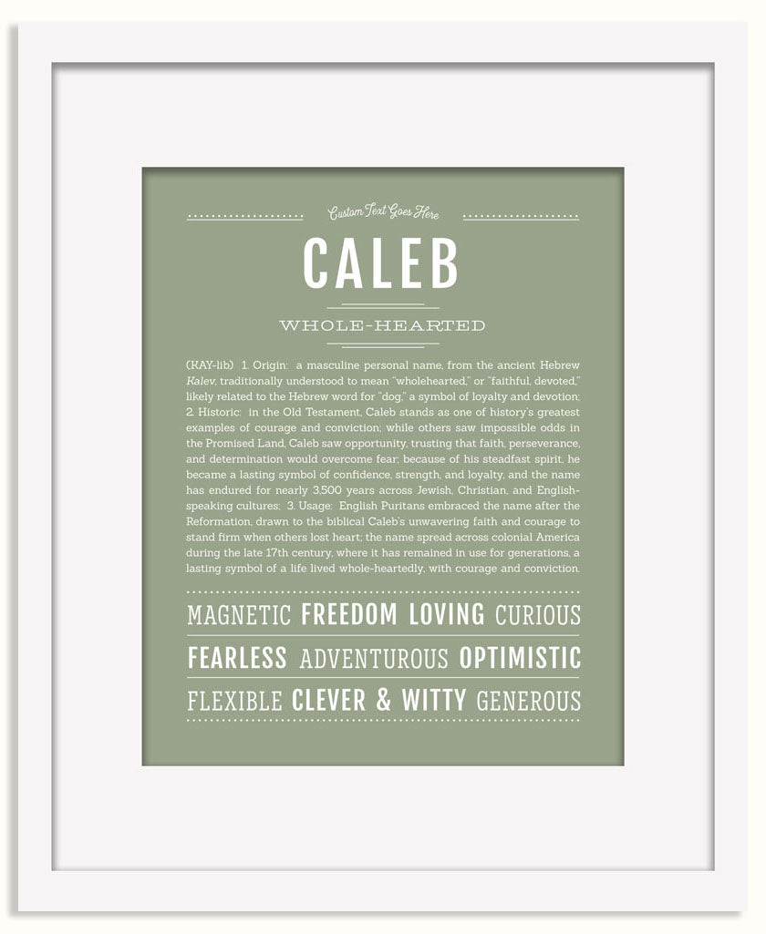 Frame Options | Sage | Black Frame, Matted