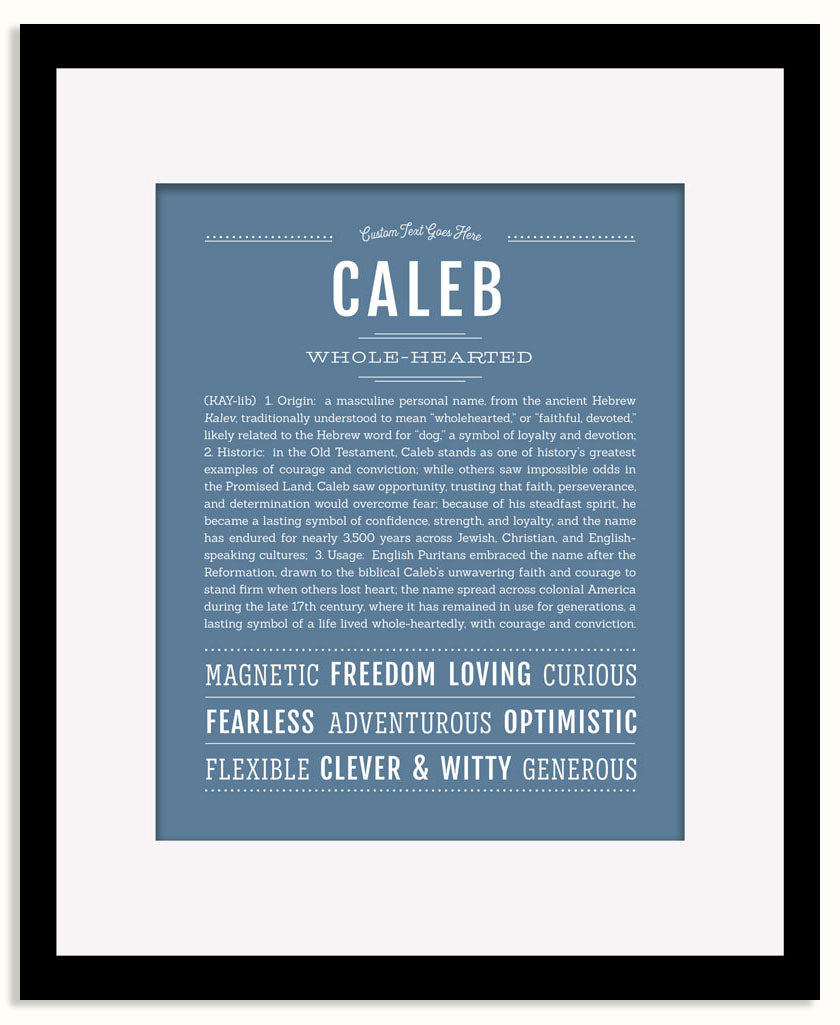 Frame Options | Steele Blue | Maple Frame, Matted