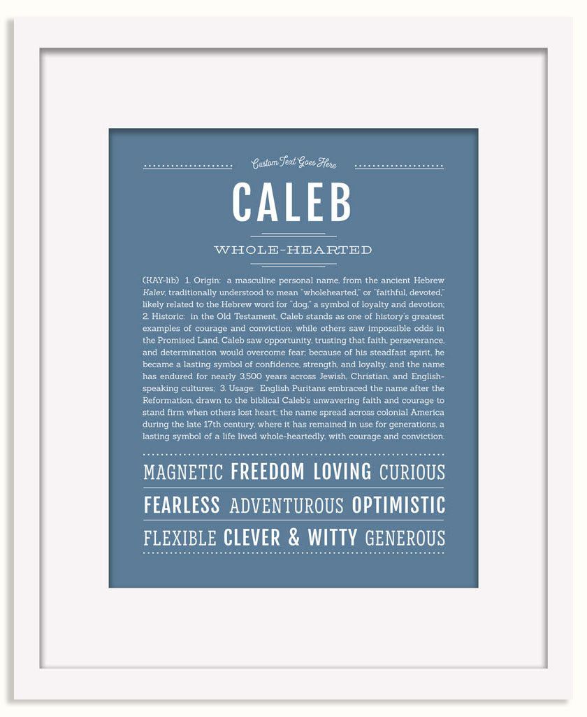 Frame Options | Steele Blue | Black Frame, Matted