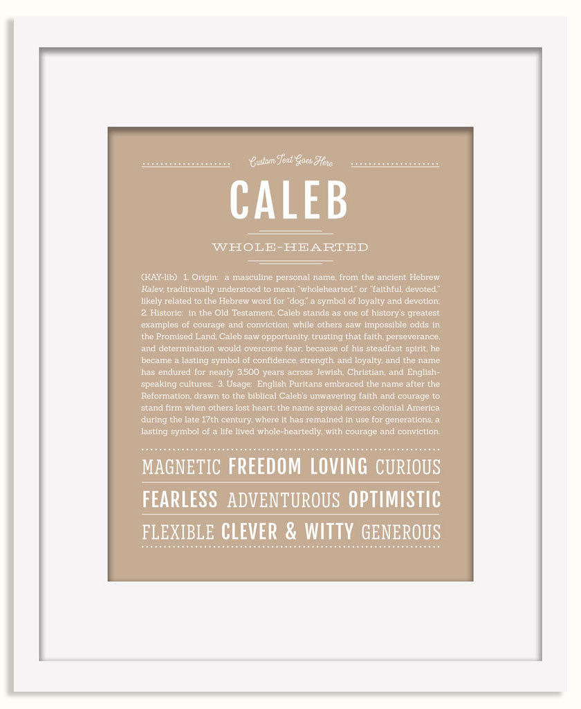 Frame Options | Tan | Black Frame, Matted