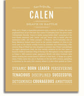 Calen Personalized Name Meaning Art Prints – Name Stories