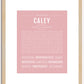 Caley | Name Art Print