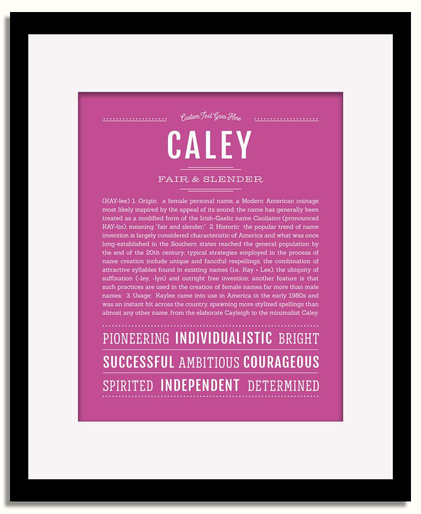 Frame Options | Dark Pink | Black Frame, Matted