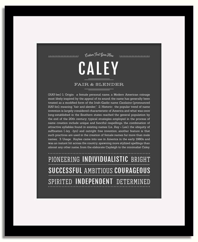 Frame Options | Charcoal Gray | Black Frame, Matted