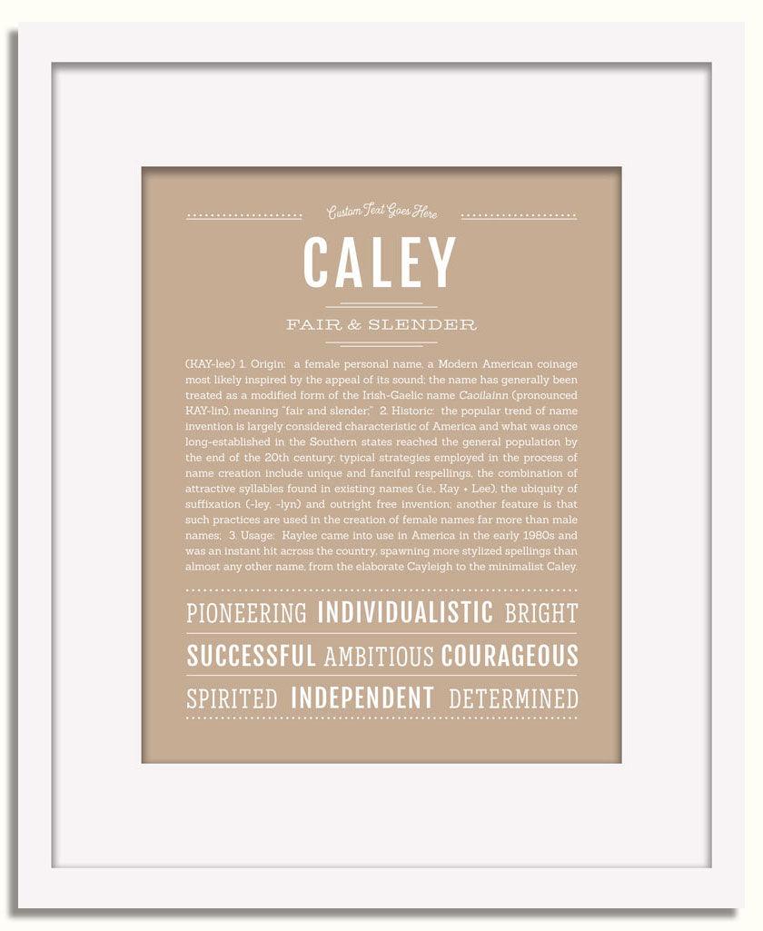 Frame Options | Tan | White Frame, Matted