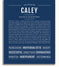 Caley Personalized Name Meaning Art Prints – Name Stories