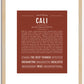 Cali | Name Art Print