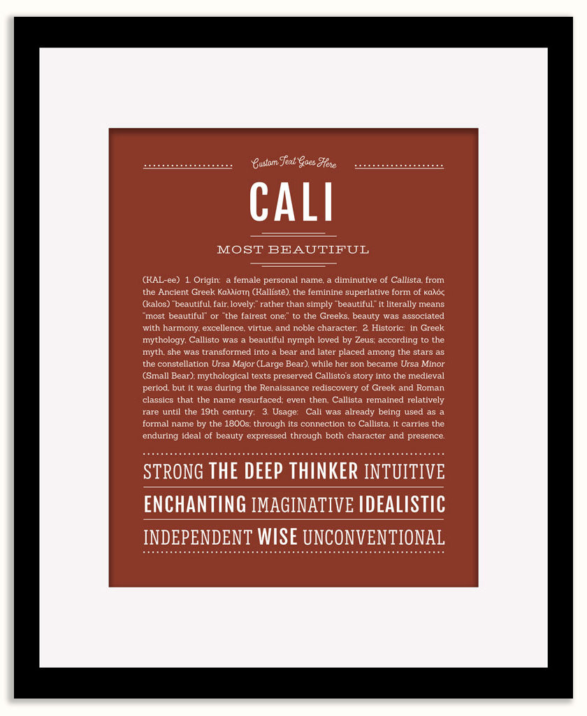 Cali | Name Art Print
