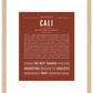 Cali | Name Art Print