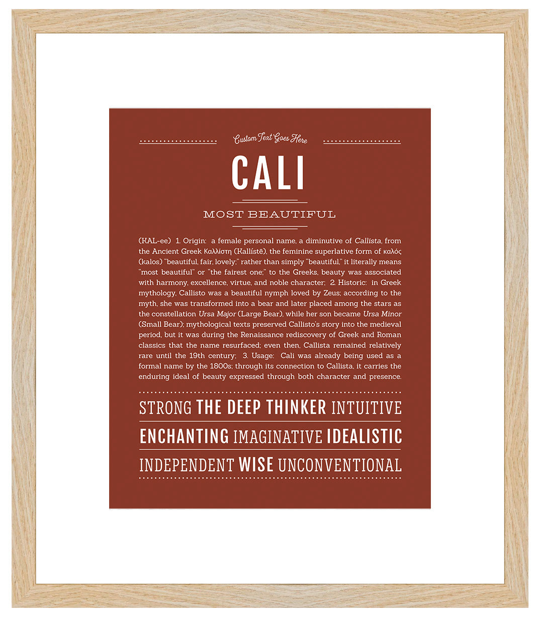 Cali | Name Art Print