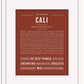 Cali | Name Art Print