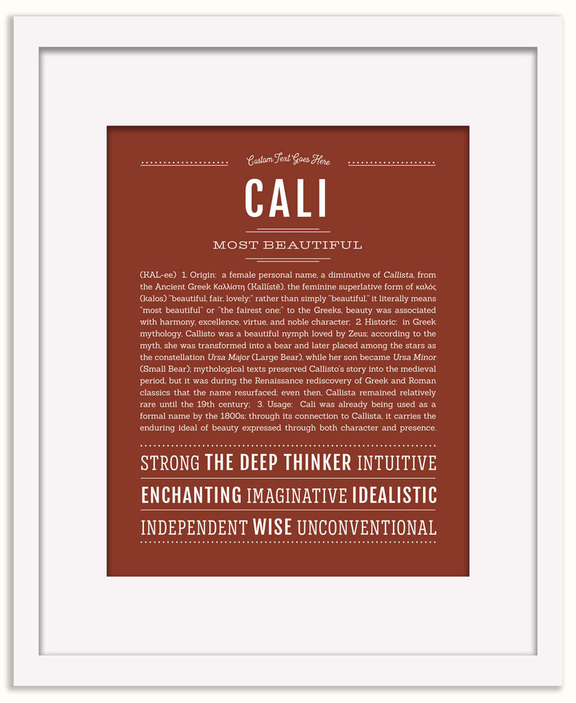 Cali | Name Art Print