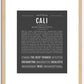 Cali | Name Art Print