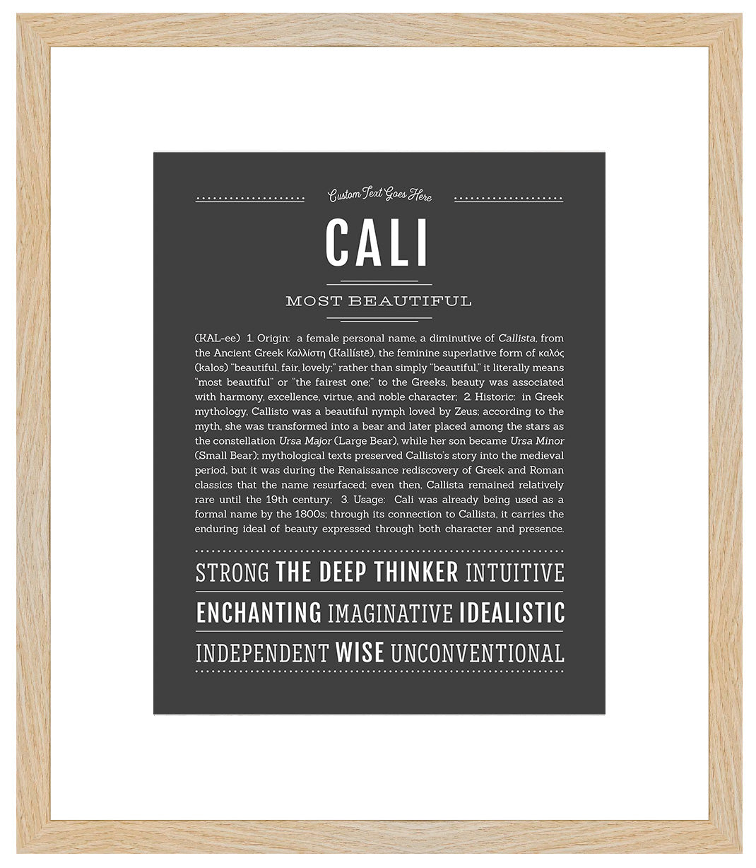 Cali | Name Art Print