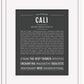 Cali | Name Art Print