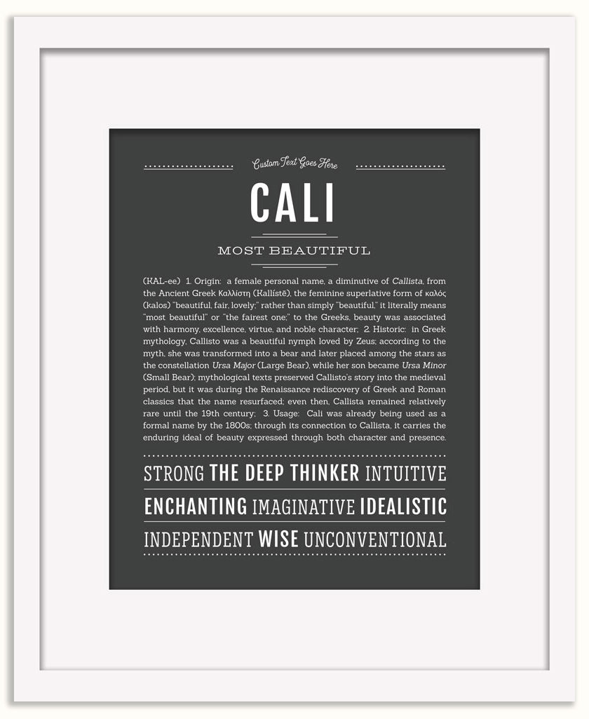 Cali | Name Art Print