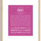 Cali | Name Art Print