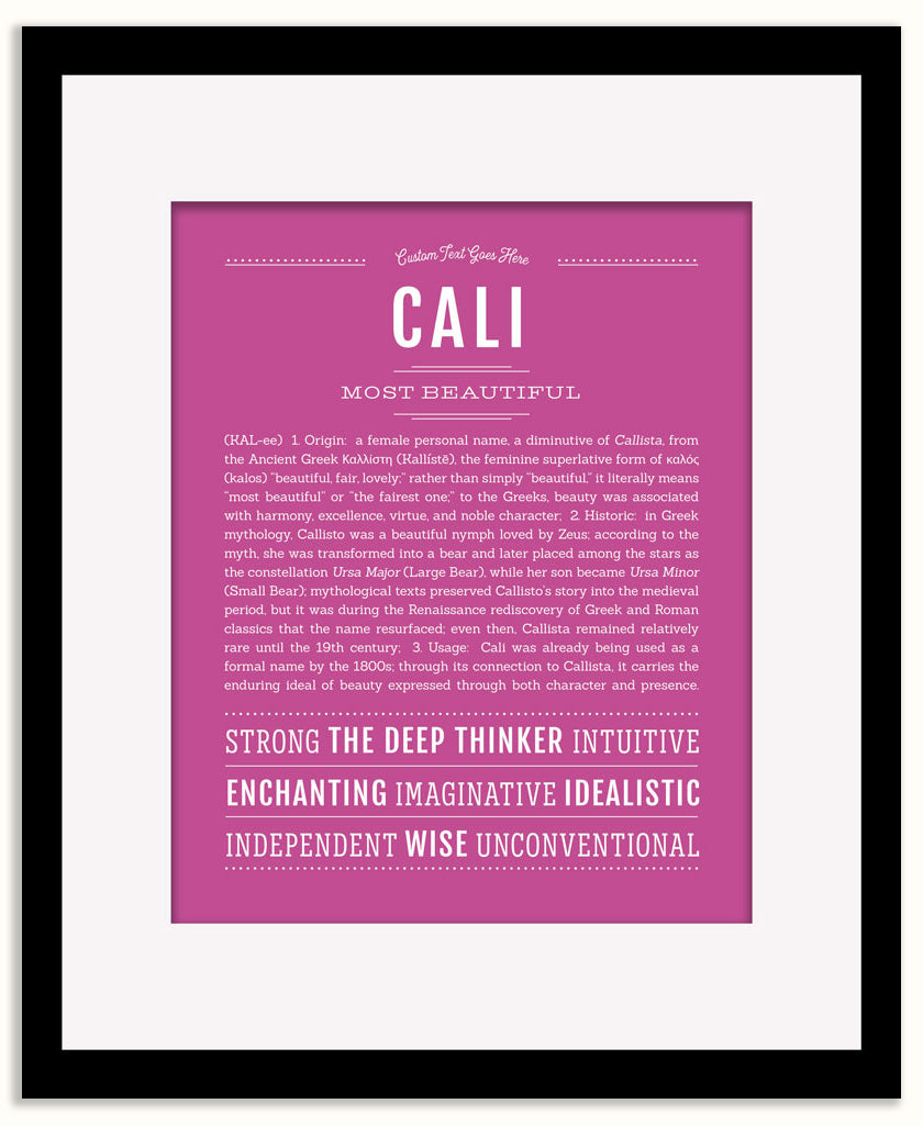 Cali | Name Art Print
