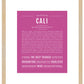 Cali | Name Art Print