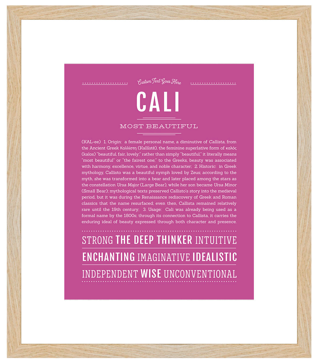 Cali | Name Art Print