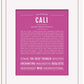 Cali | Name Art Print