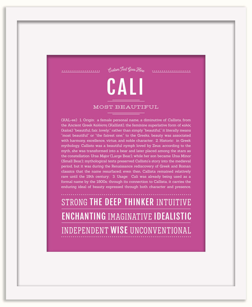 Cali | Name Art Print
