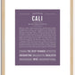 Cali | Name Art Print