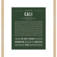 Cali | Name Art Print