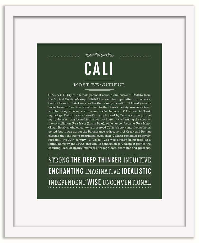 Cali | Name Art Print