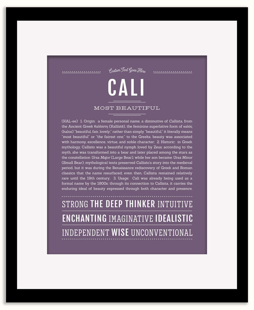 Cali | Name Art Print