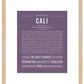Cali | Name Art Print
