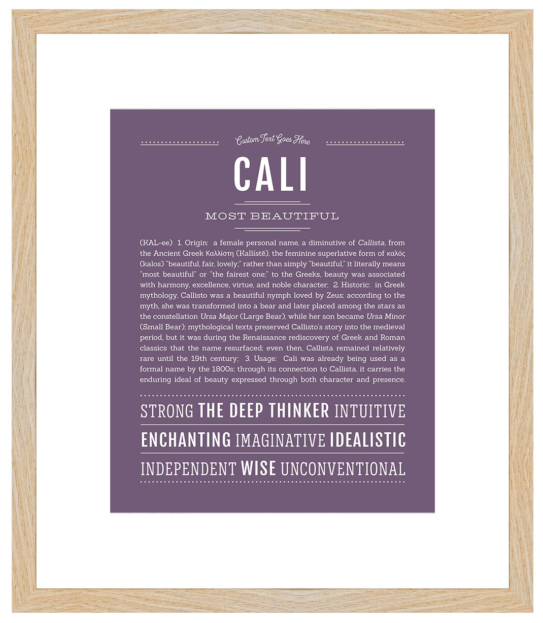 Cali | Name Art Print