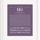 Cali | Name Art Print